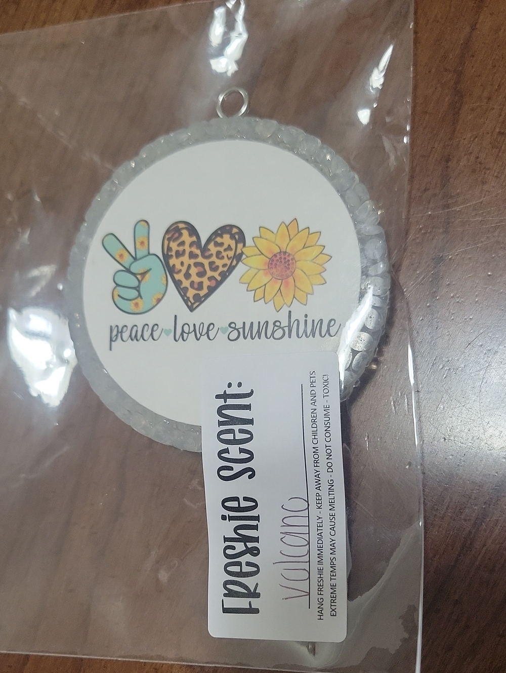 Handmade air freshies "peace Love sunshine" volcano scent